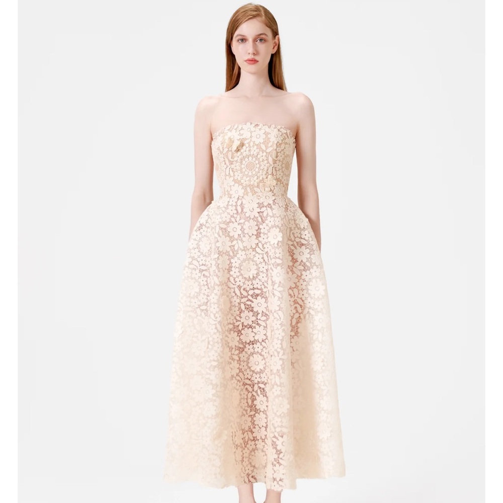 MontSand Beaded Butterflies Midi Dress